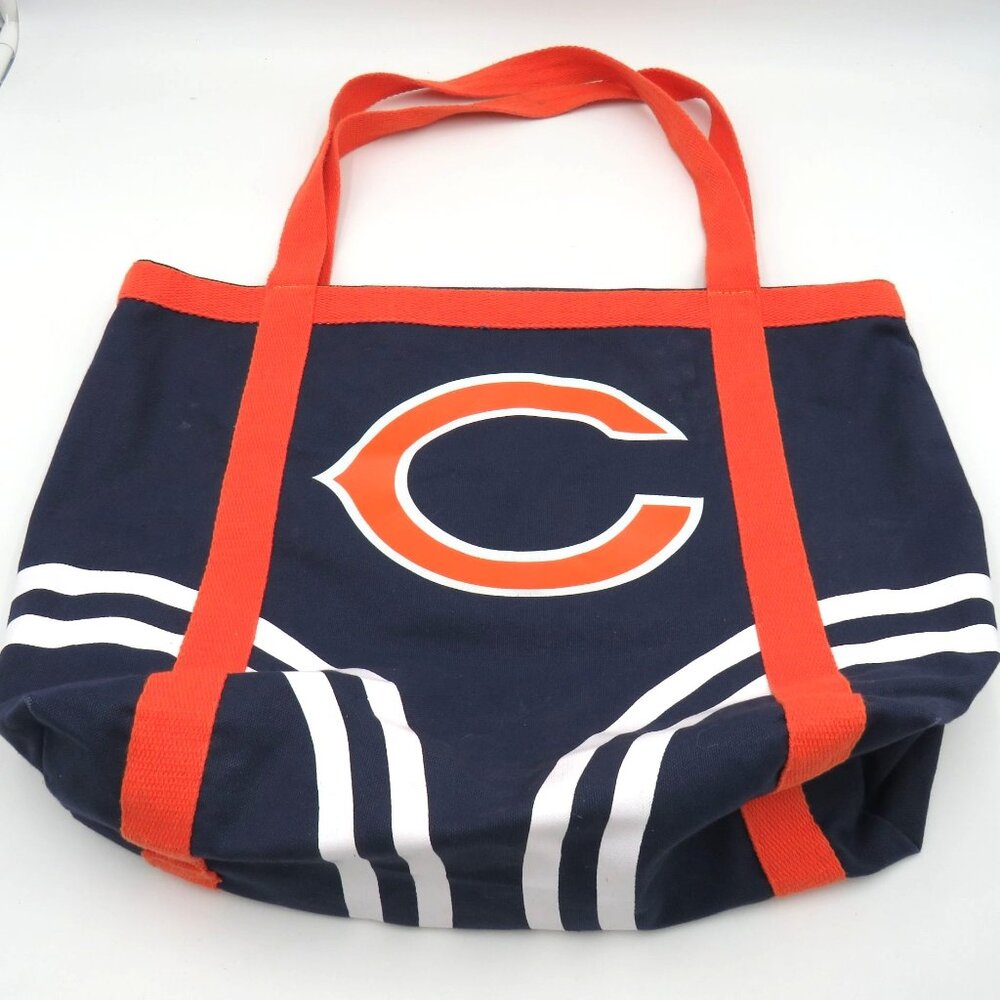 Profanity Chicago‎ Bears Tote Bag Canvas NFL Football Orange Straps Team Logo